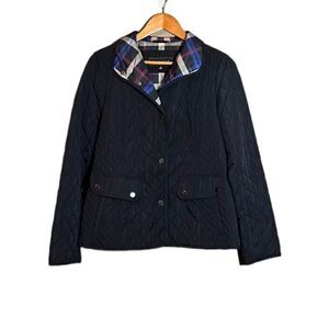 Giacca light-weight navy quilted coat. Size small